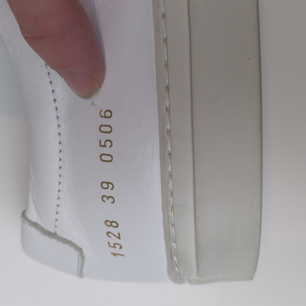 Common Projects Achilles Sneakers in White Leather Size EU 39 US Women's 9 - Picture 9 of 17